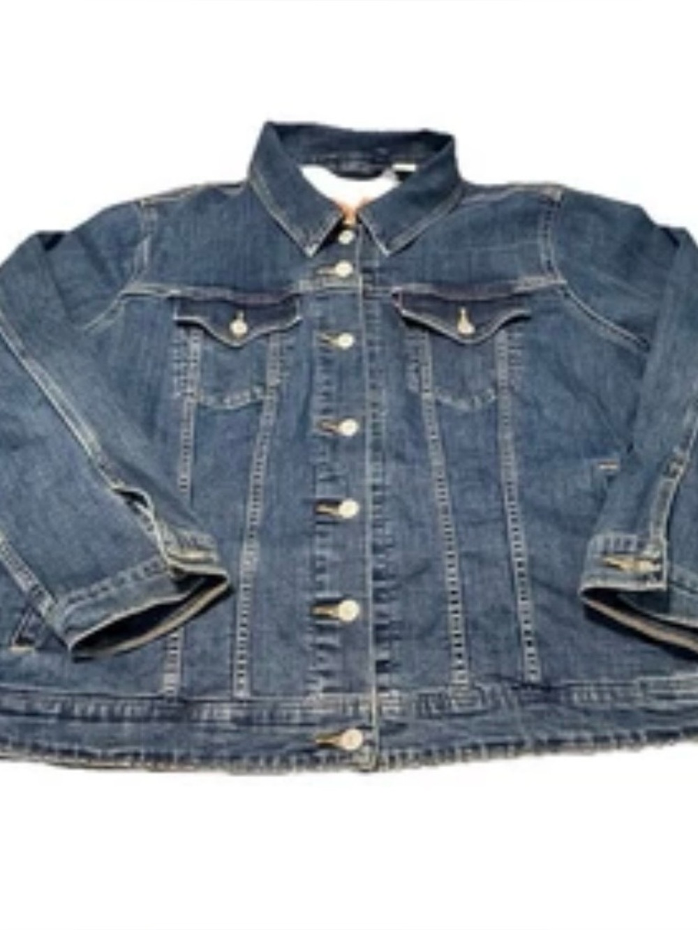 Levi's Women's Classic Trucker Jean Jacket Size 3X Stretch Denim Button Front